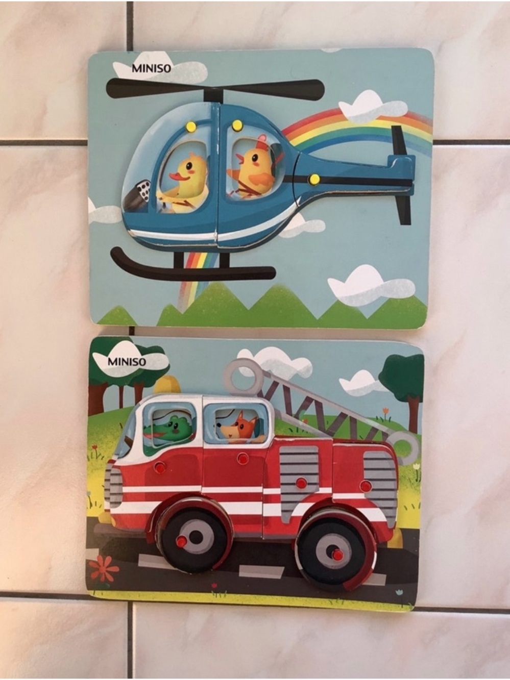 Set of Two Miniso Wooden Puzzles
